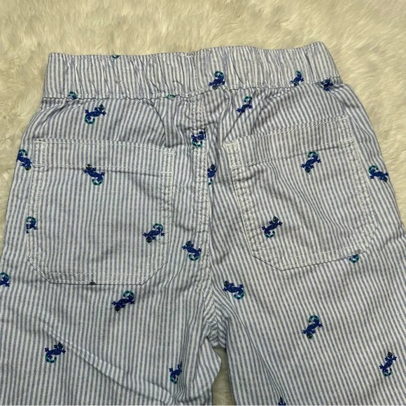 The Children’s Place Shorts Pinstripe With Lizards Blue & White Size 5T - Picture 13 of 16
